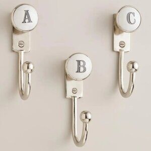 1 vintage inspired letter "A" metal hook